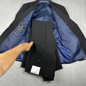 Nick Graham Suit Mens 38S 31x32 New York Cut Stretch Modern Fit 2 Piece Pants